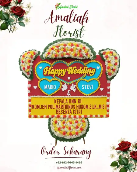 Papan Bunga Pernikahan Beton